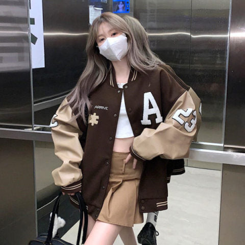 【送料無料】アメリカン レトロ ジャケット 韓国カジュアル 韓国ガーリー mry000532