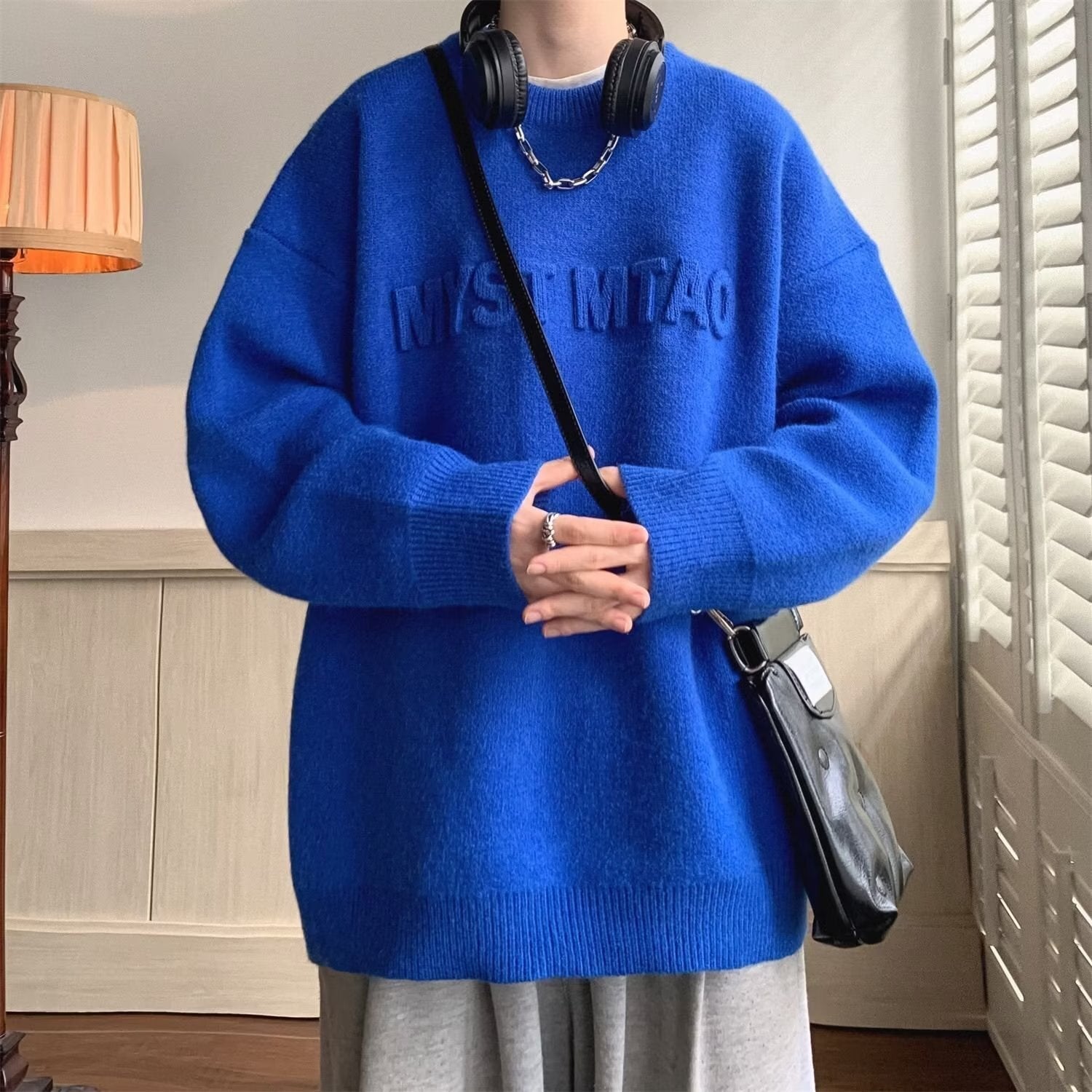 【送料無料】春デザインセーター トレンド ルーズニット 春・秋 韓国ストリート 韓国カジュアル mry000545