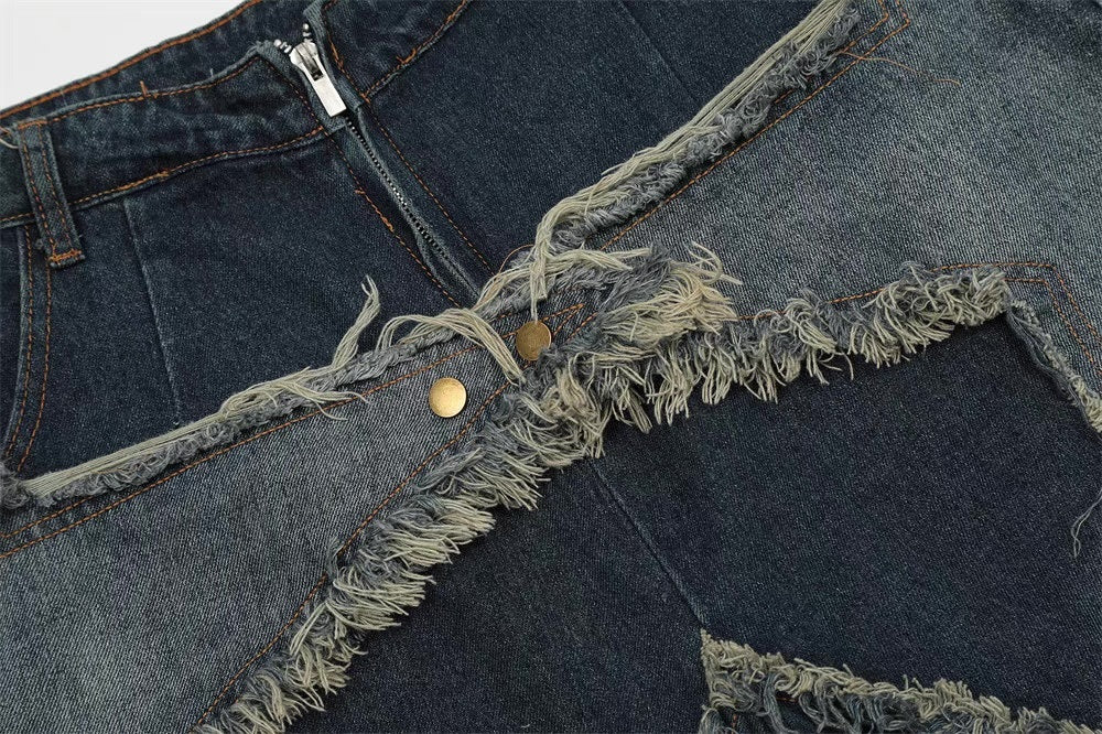 Rugged Edge Distressed Denim Shorts mry001652