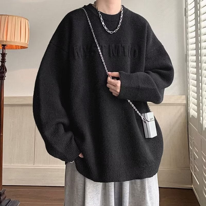 【送料無料】春デザインセーター トレンド ルーズニット 春・秋 韓国ストリート 韓国カジュアル mry000545