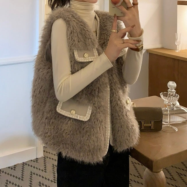 ファー ベストジャケット mry000421
