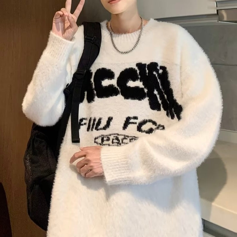 2カラー展開 アメリカン 韓国ストリート 韓国カジュアル オーバーサイズ ボアトレーナー mry1332