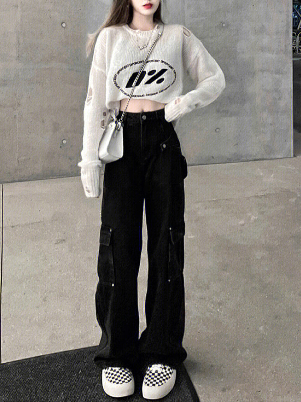 【送料無料】ブラックボトムス デザインパンツ 韓国カジュアル 韓国ストリート 2023トレンド mry000572