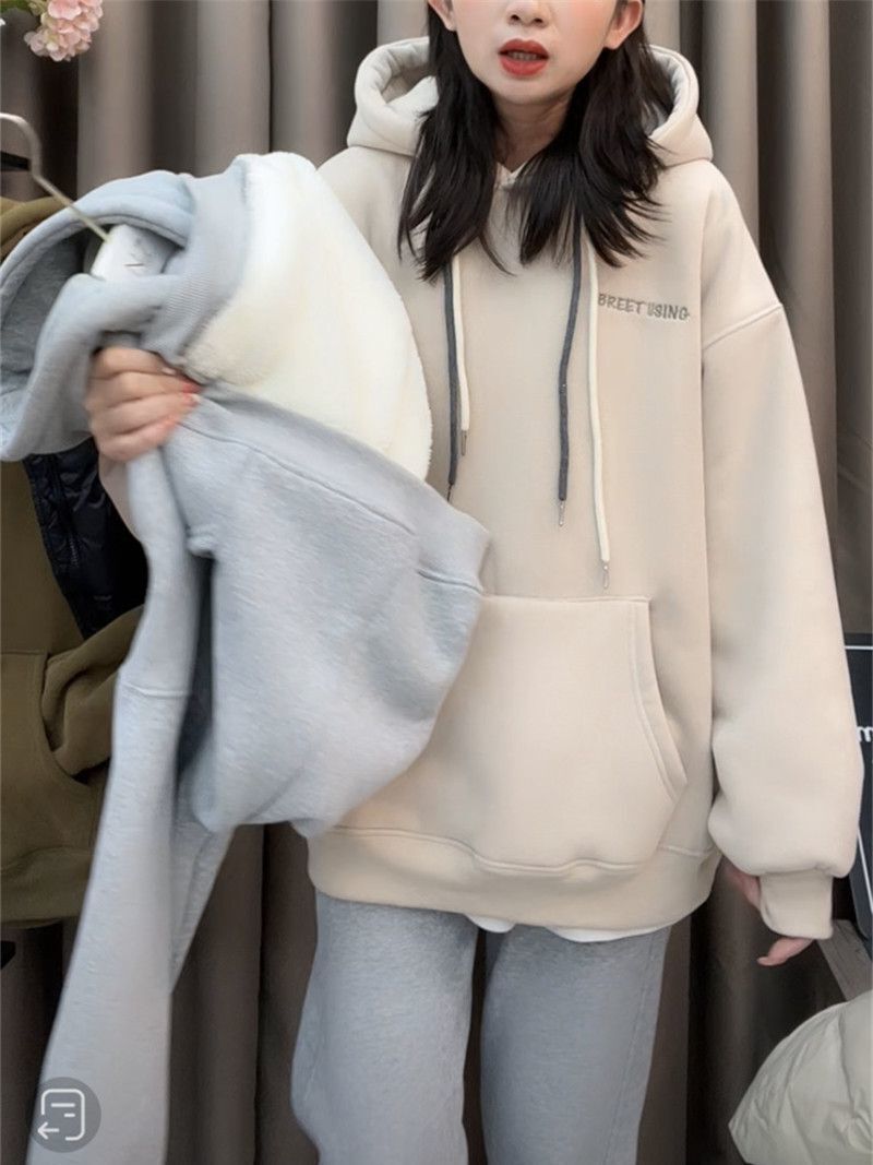 【送料無料】フード付き パーカー 3カラー 裏起毛 韓国カジュアル 韓国ストリート mry000551