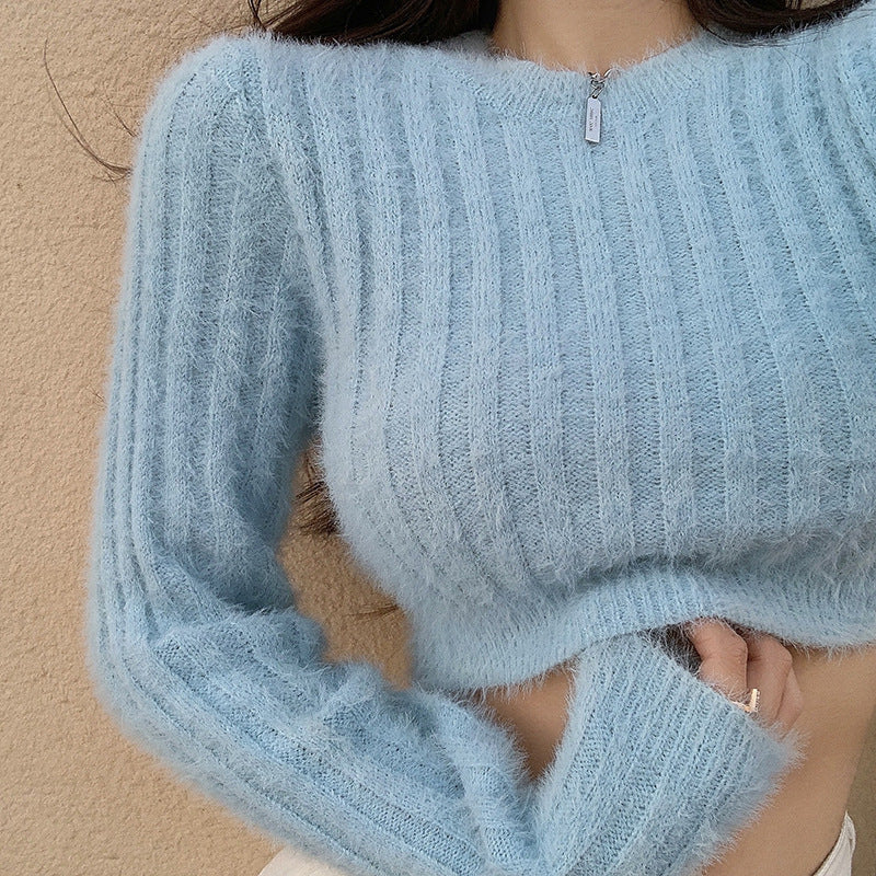 【送料無料】長袖ニット 4カラー 2023春トレンド 韓国カジュアル 韓国ガーリー フレンチガーリー mry000581