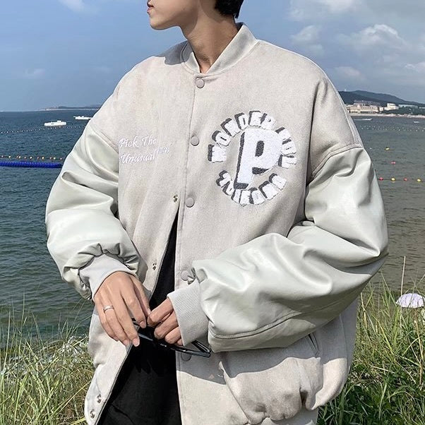 2カラー展開 アメリカン 韓国ストリート 韓国デザイン トレンド オーバーサイズ スタジアムジャンパー mry001287