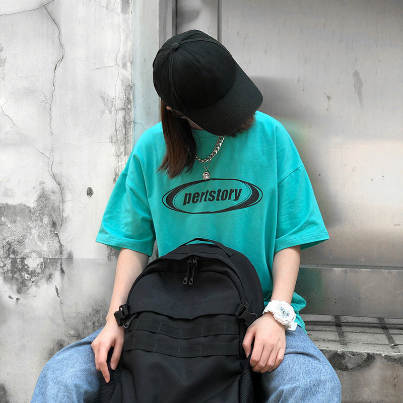 【送料無料】2023SS 半袖Tシャツ 韓国ストリート ルーズ ビッグTシャツ 韓国ストリート 韓国カジュアル mry000778