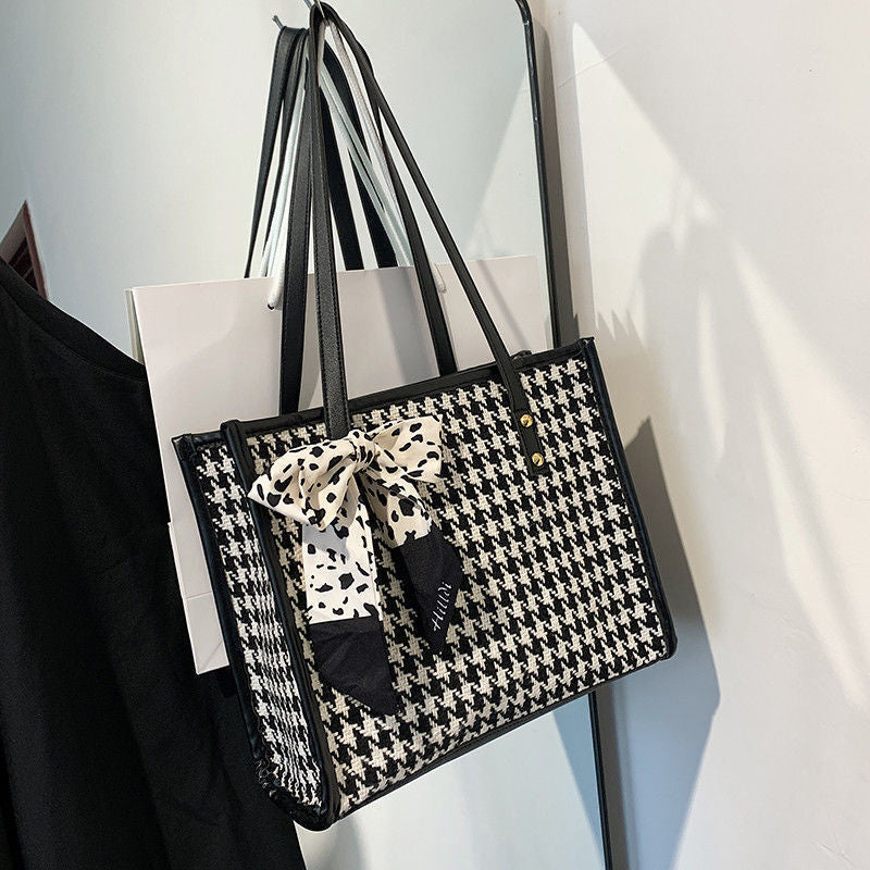 千鳥柄 トートバッグ mry000420