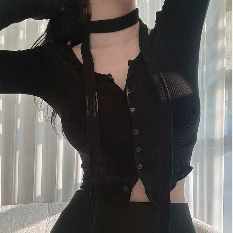 【Black Mamba】3カラー展開 タイトニットトップス mry001540