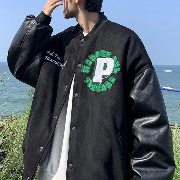 2カラー展開 アメリカン 韓国ストリート 韓国デザイン トレンド オーバーサイズ スタジアムジャンパー mry001287