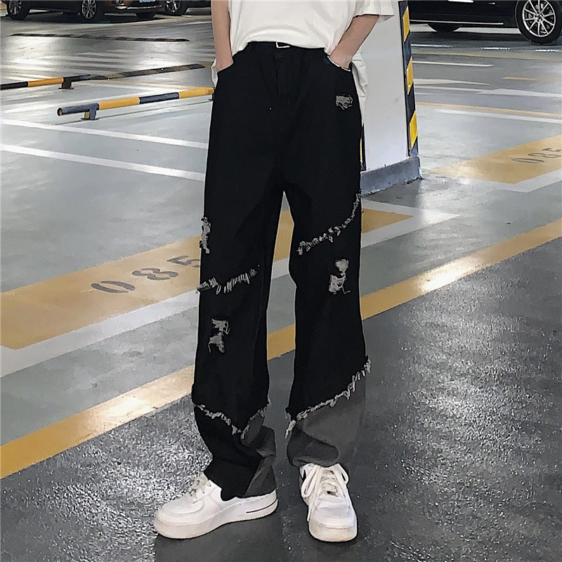 ダメージ ワイド ストリートパンツ ユニセックス mry000018