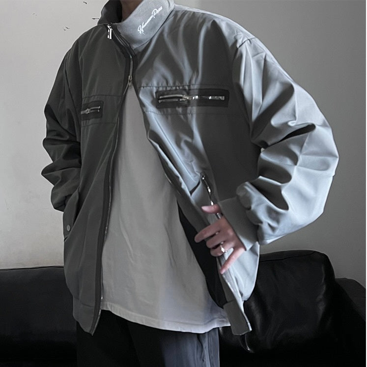 2カラー展開 韓国ストリート 韓国カジュアル トレンド シンプル ジャケット mry001275