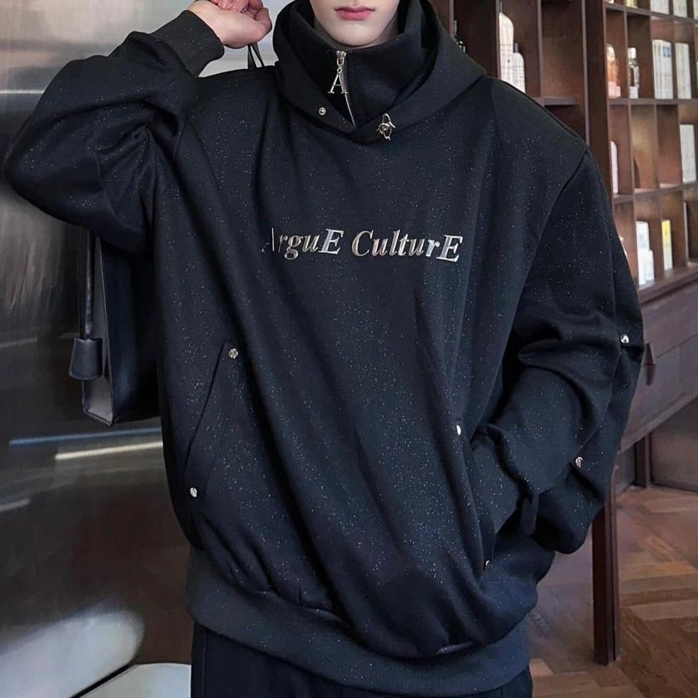 3カラー展開 韓国ストリート 韓国カジュアル トレンド タートルネック パーカー mry001341