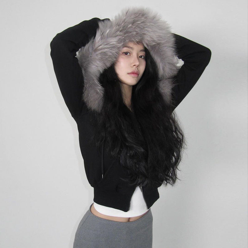 【DOPE GIRL】ファー付きフーディ mry001505