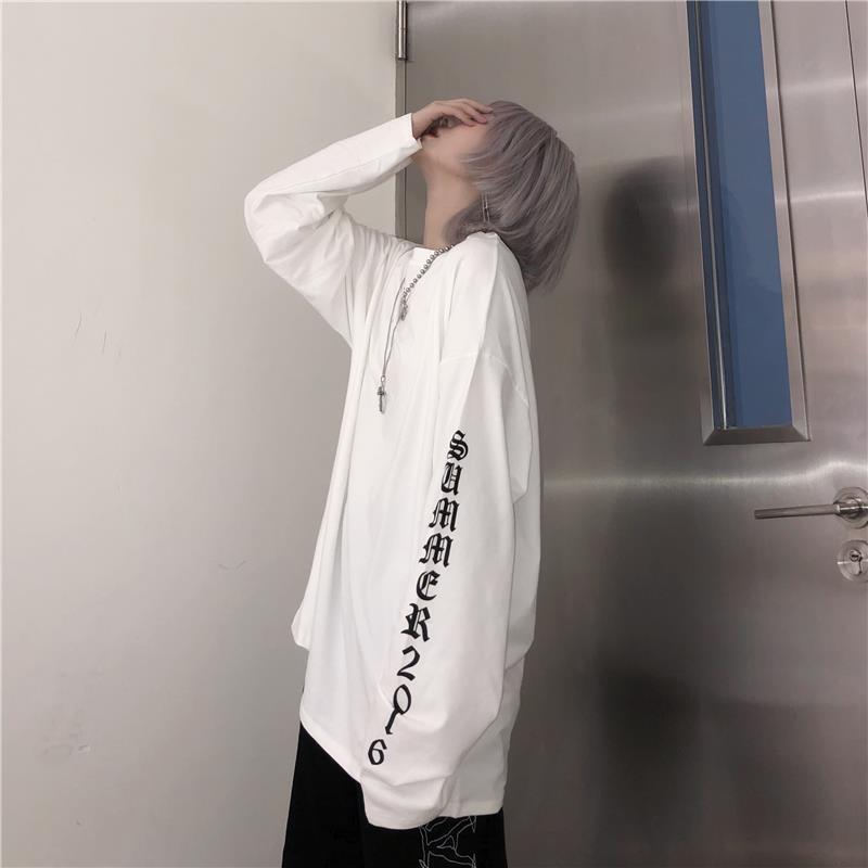 スリーブプリント　Tシャツ　ストリート　mry000329