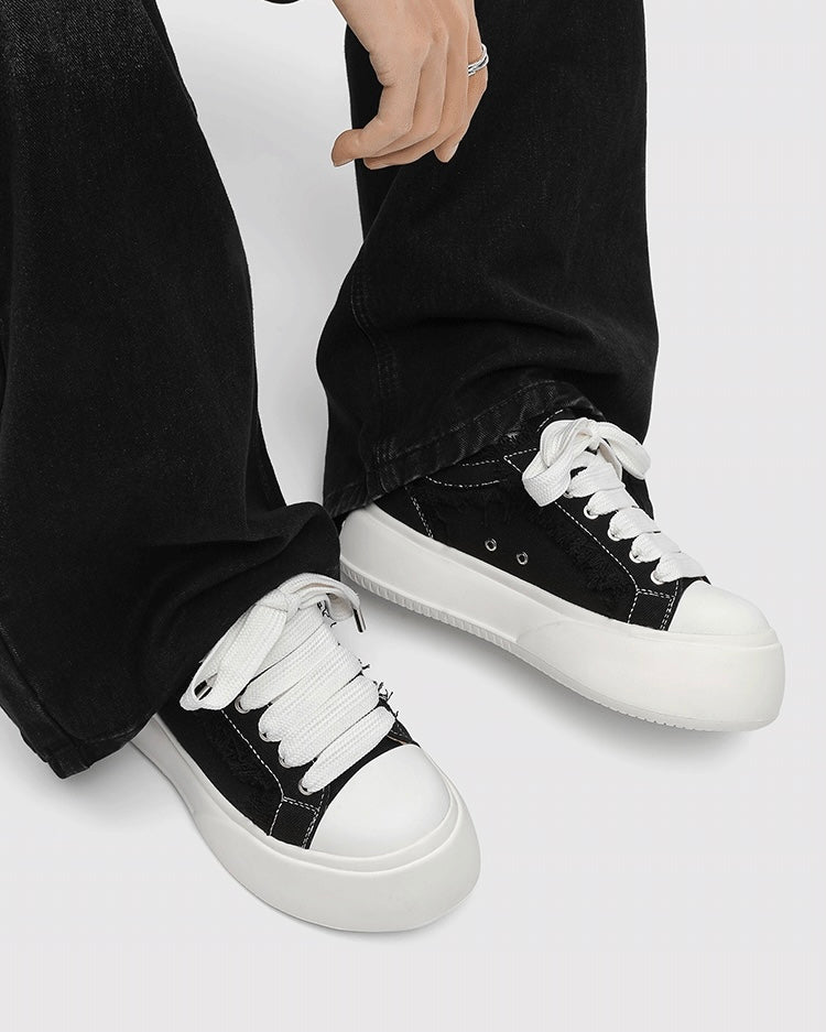 Raw Canvas Platform Shoes mry002165