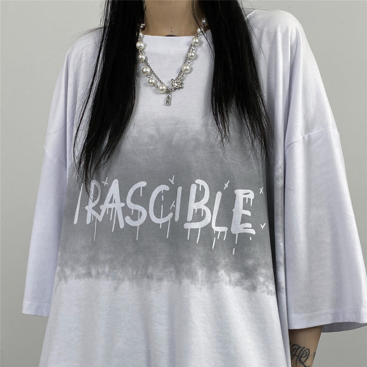 2カラー展開 2023SS アルファベット デザイン 半袖Tシャツ 韓国カジュアル 韓国ストリート　mry000863