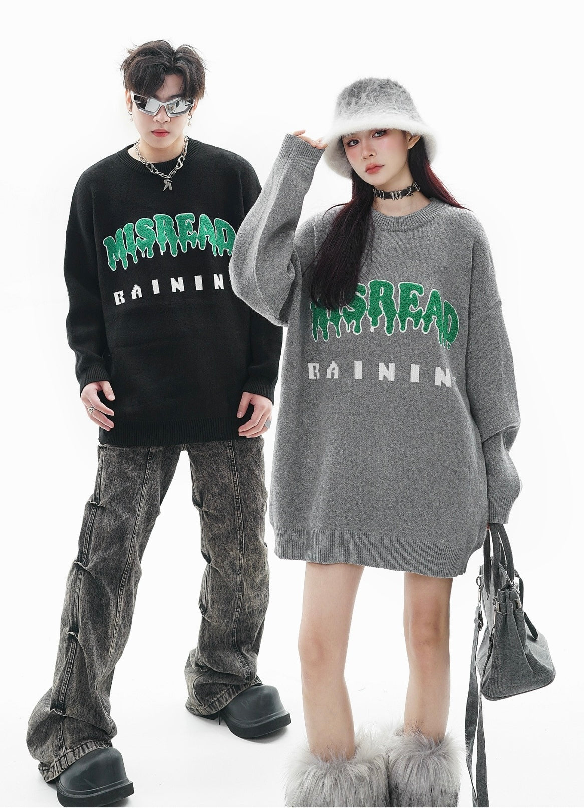 【残りわずか】MISREAD RAINING Oversized Knit Sweater mry001624