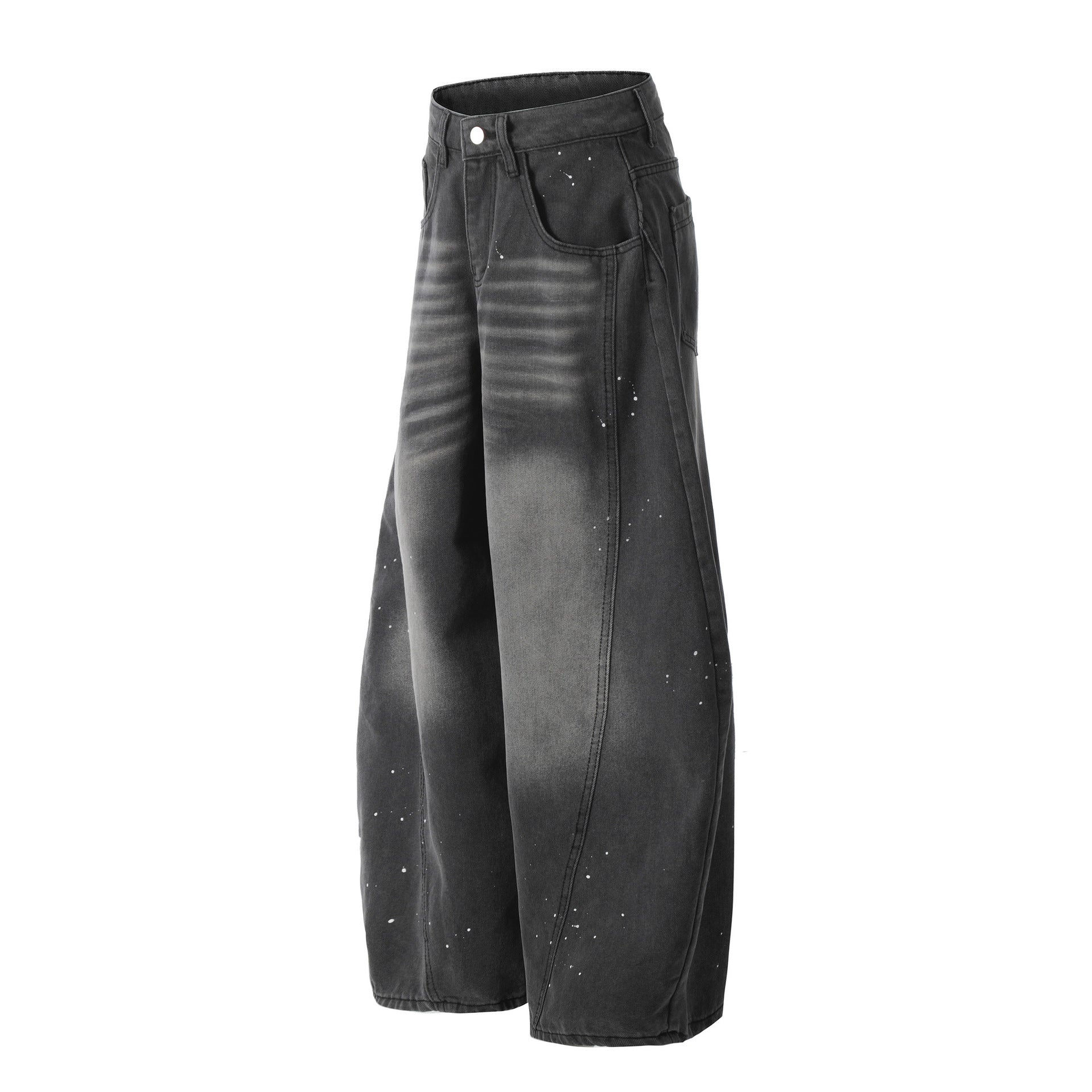 【2color】Splatter Wash Balloon Denim Pants mry001753