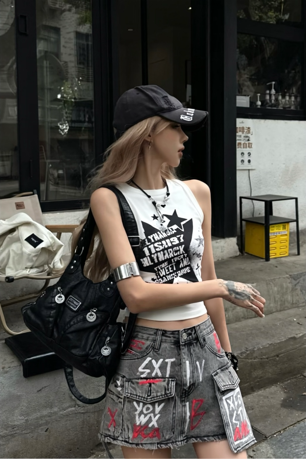 【トップス】ヴィンテージスターロゴタンクトップ mry002332