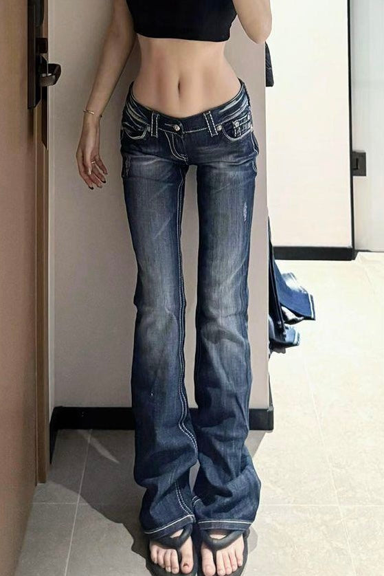 Studded Cross Bootcut Jeans mry002294