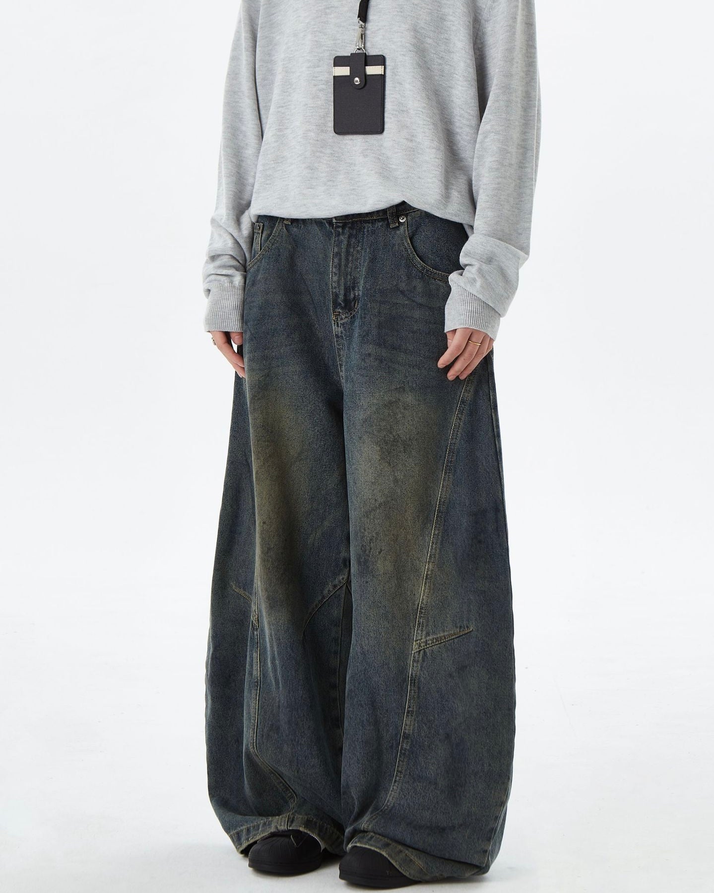【COVER:FIT】 Retro Washed Denim Pants mry001856