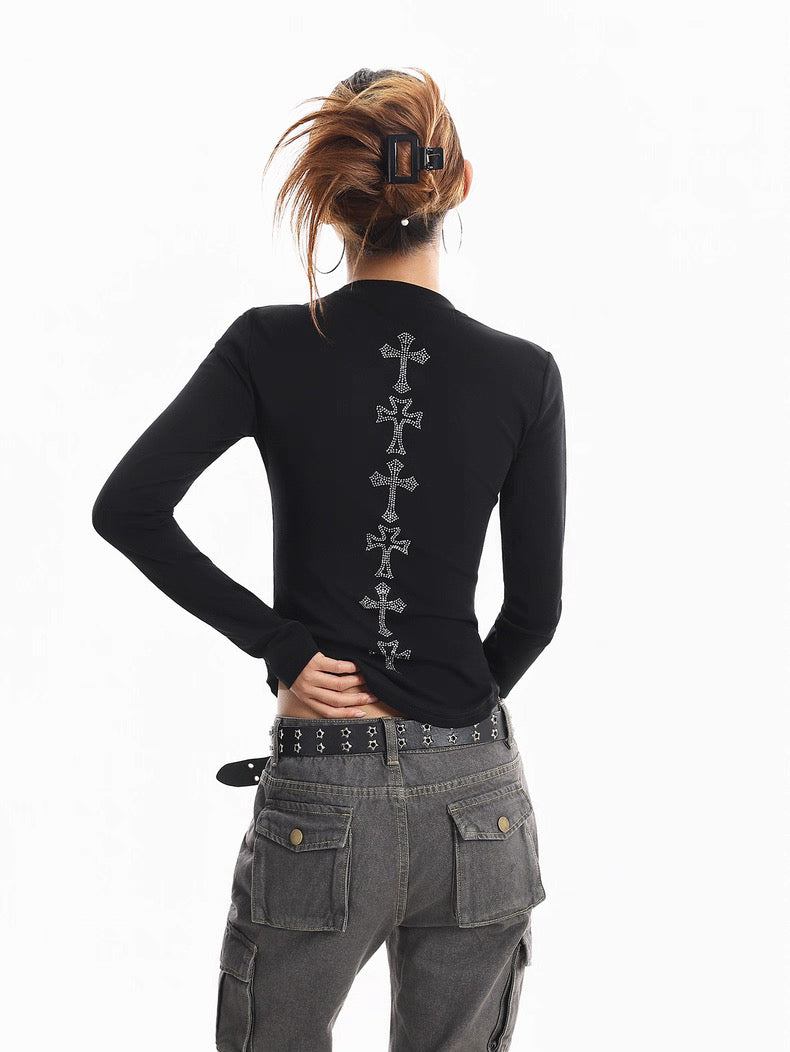 Glitter Logo Fitted Top mry002280