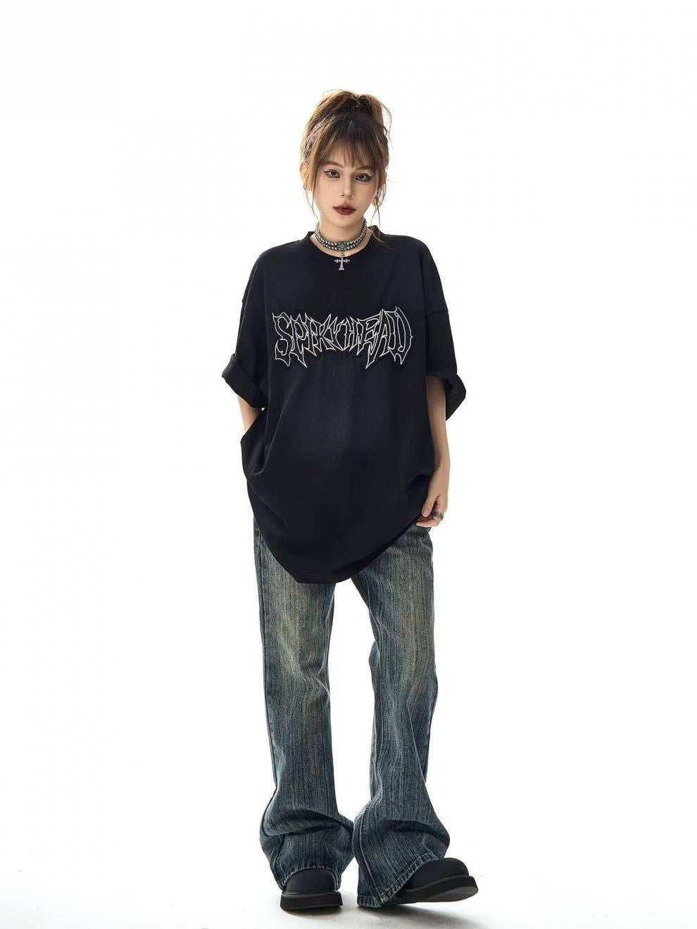 《数量限定価格🔥⚡️》2colorSPIKY HEAD Shadow Fade T-Shirt mry001677