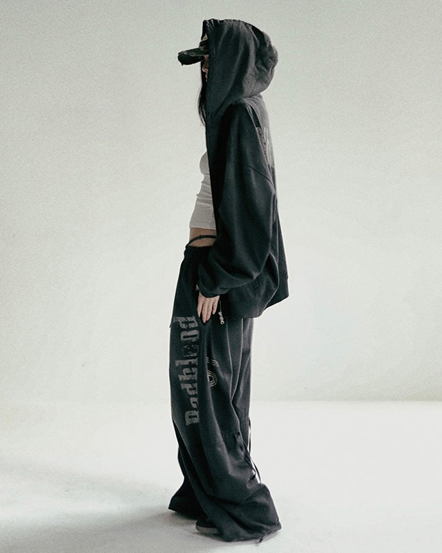 【Tops】Badblood Oversized Zip Hoodie mry001884