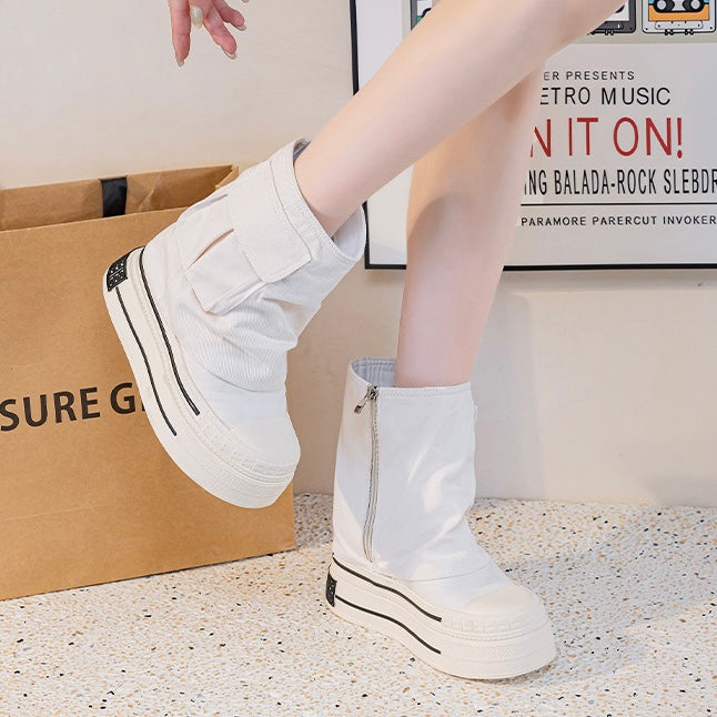 【6cmアップ】Double Sole Utility Zip Boots mry001973