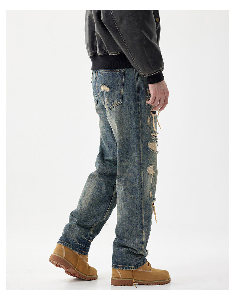【6サイズ展開】Ruin Theory Distressed Denim Pants mry001721
