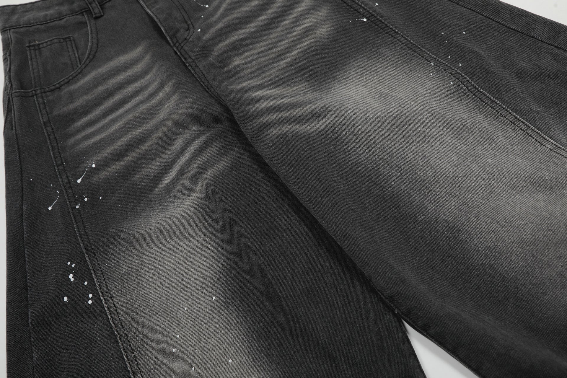 【2color】Splatter Wash Balloon Denim Pants mry001753
