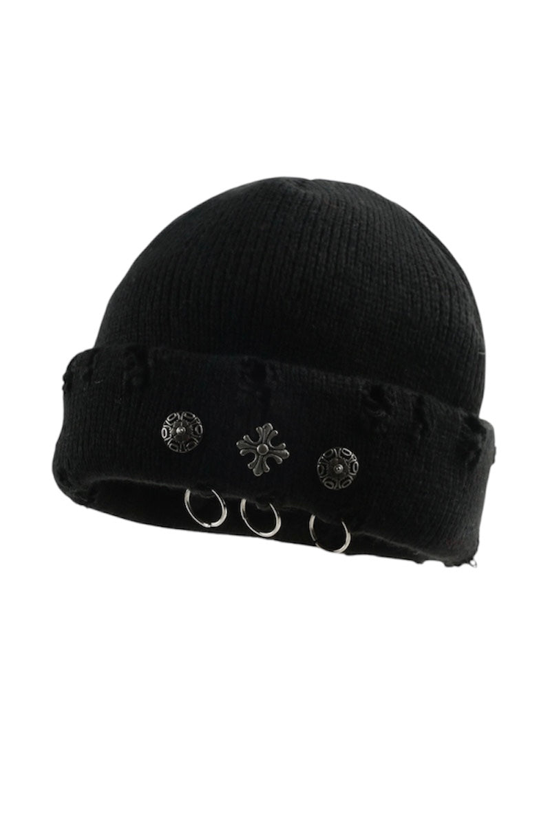 Distressed Knit Beanie mry002206