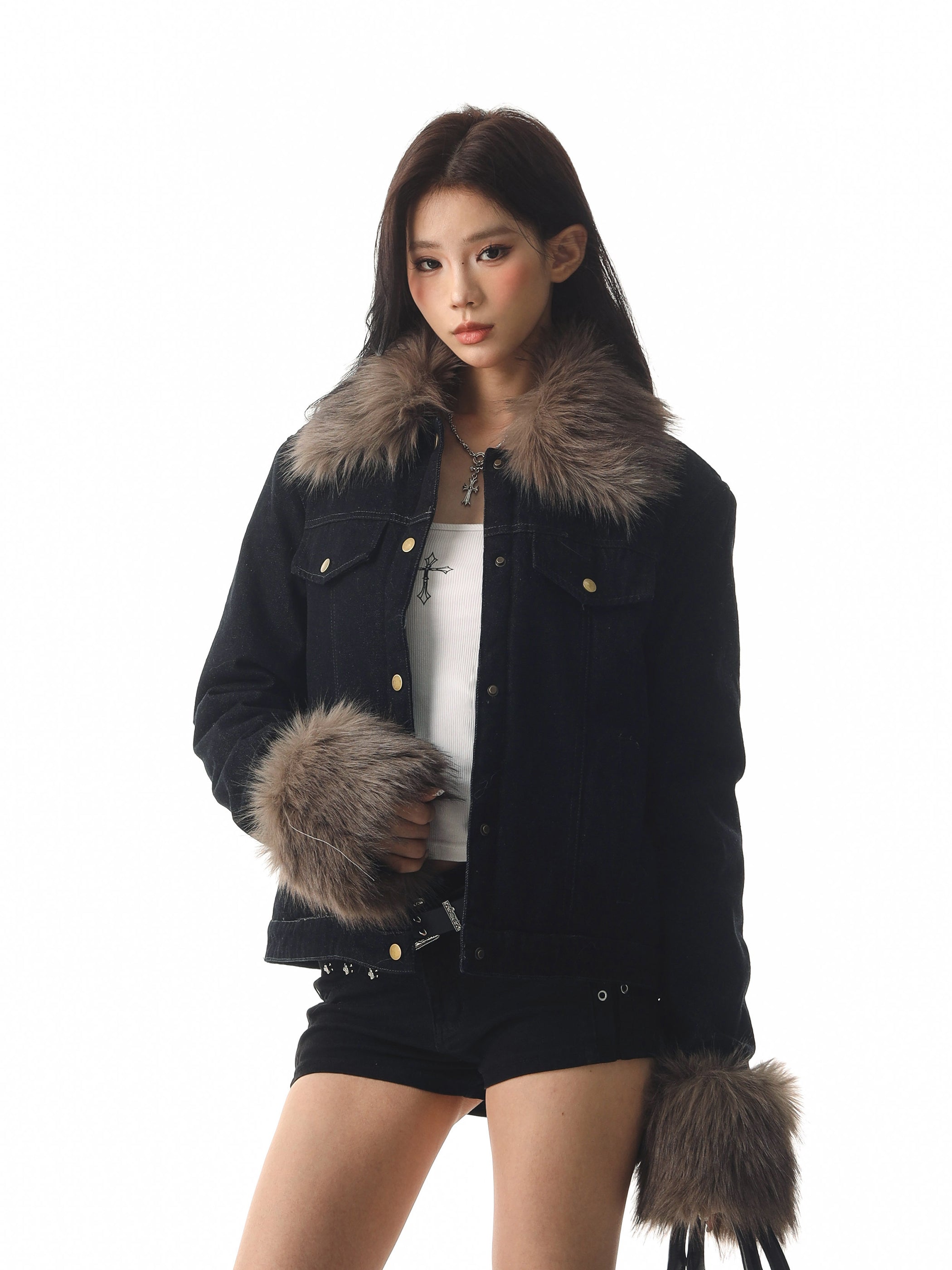 Urban Fur Denim Jacket mry001997
