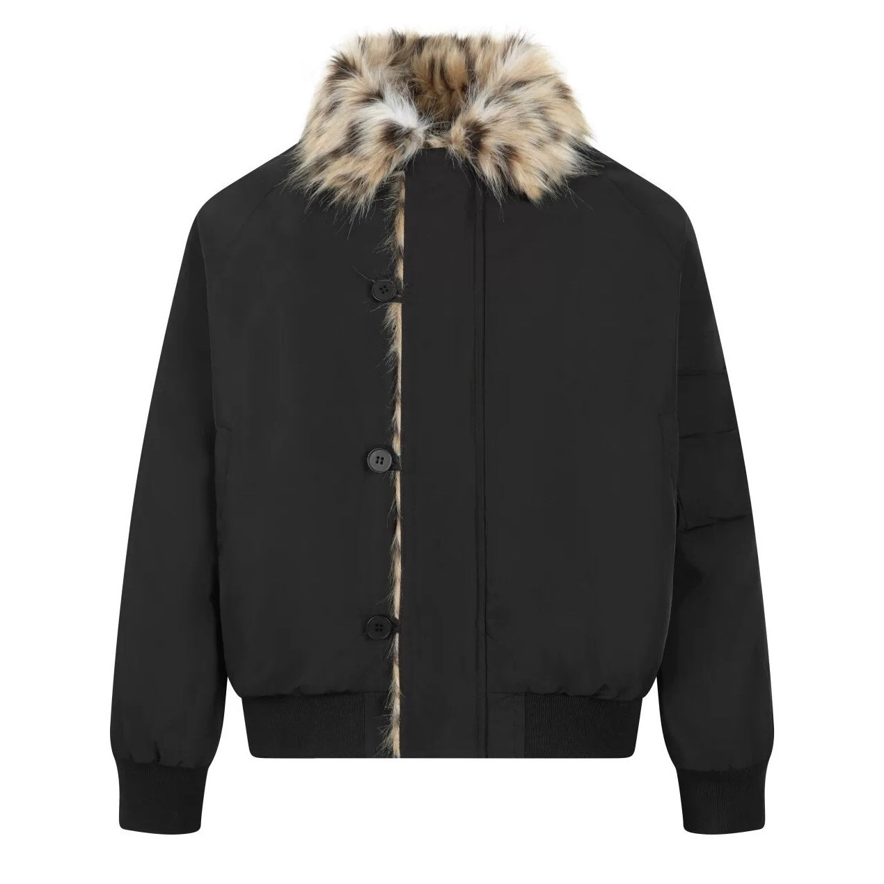 Faux Fur Collar Puffer Jacket mry002020