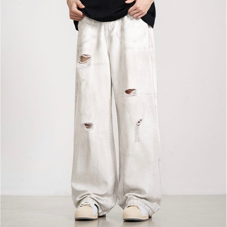 Vintage Damage Denim Wide Pants  mry001356