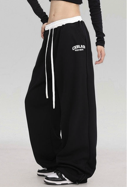 【YURU:FIT/3color】Logo Drawstring Wide Sweatpants mry001723
