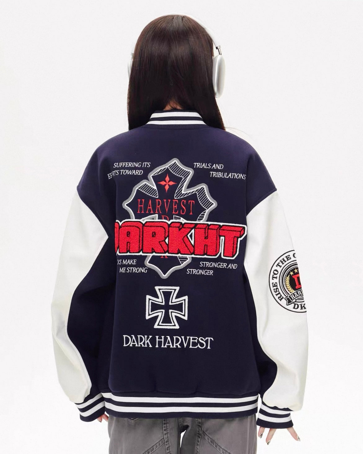 【評価★4.8以上／Top】Dark Harvest Varsity Jacket mry001931