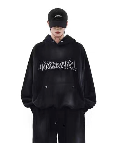 【評価★4.8以上／Tops】UNISEX DAMAGE DOLMAN HOODIE mry001906