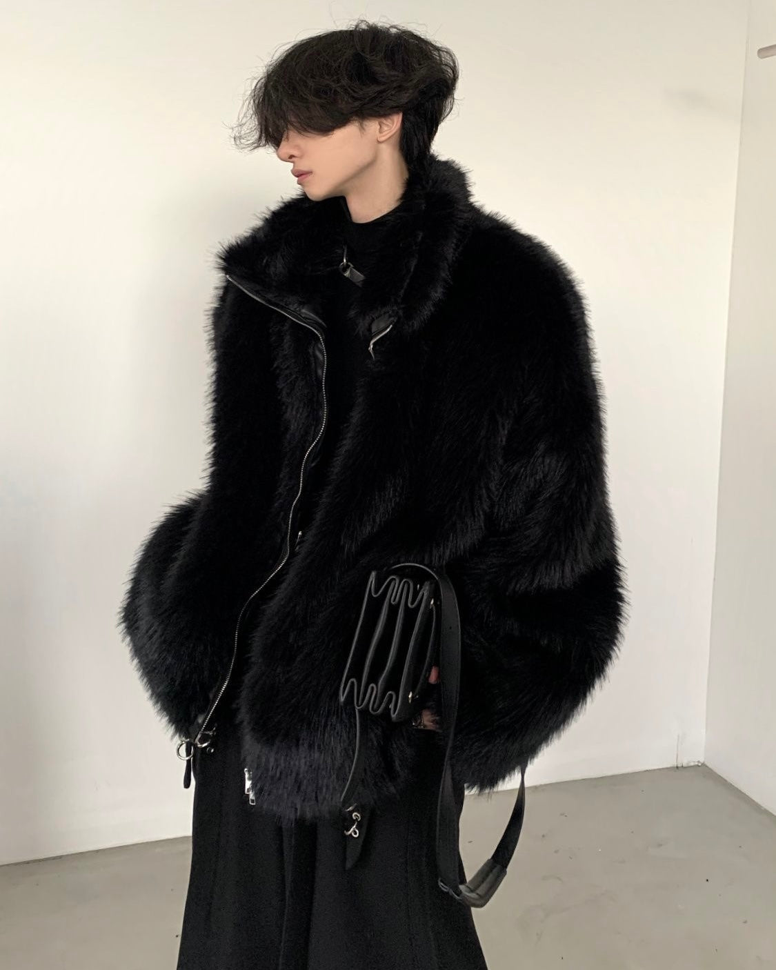 2color】Oversized Faux Fur Jacket mry001818