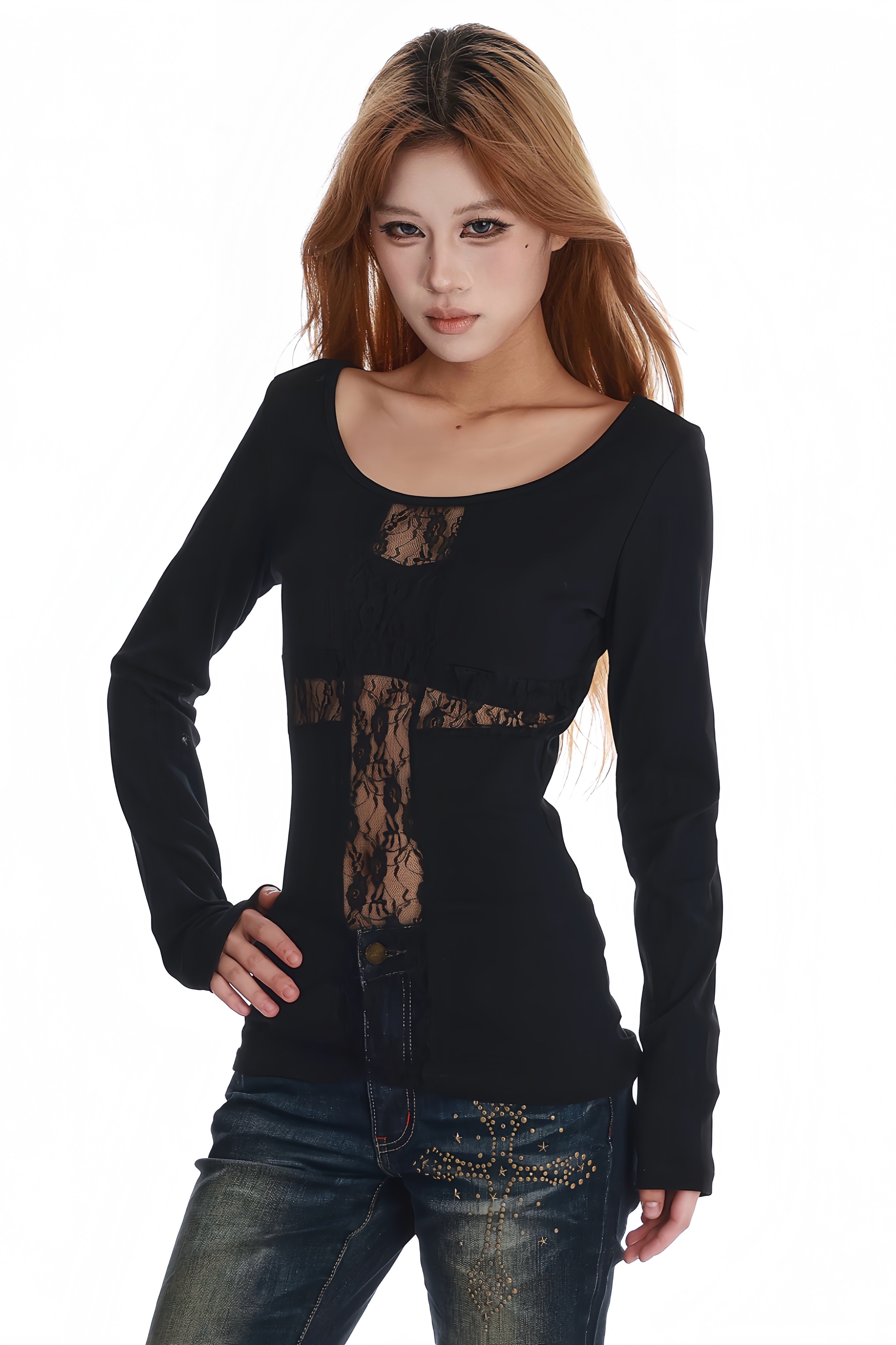 【トップス】クロスレーストップス mry002378