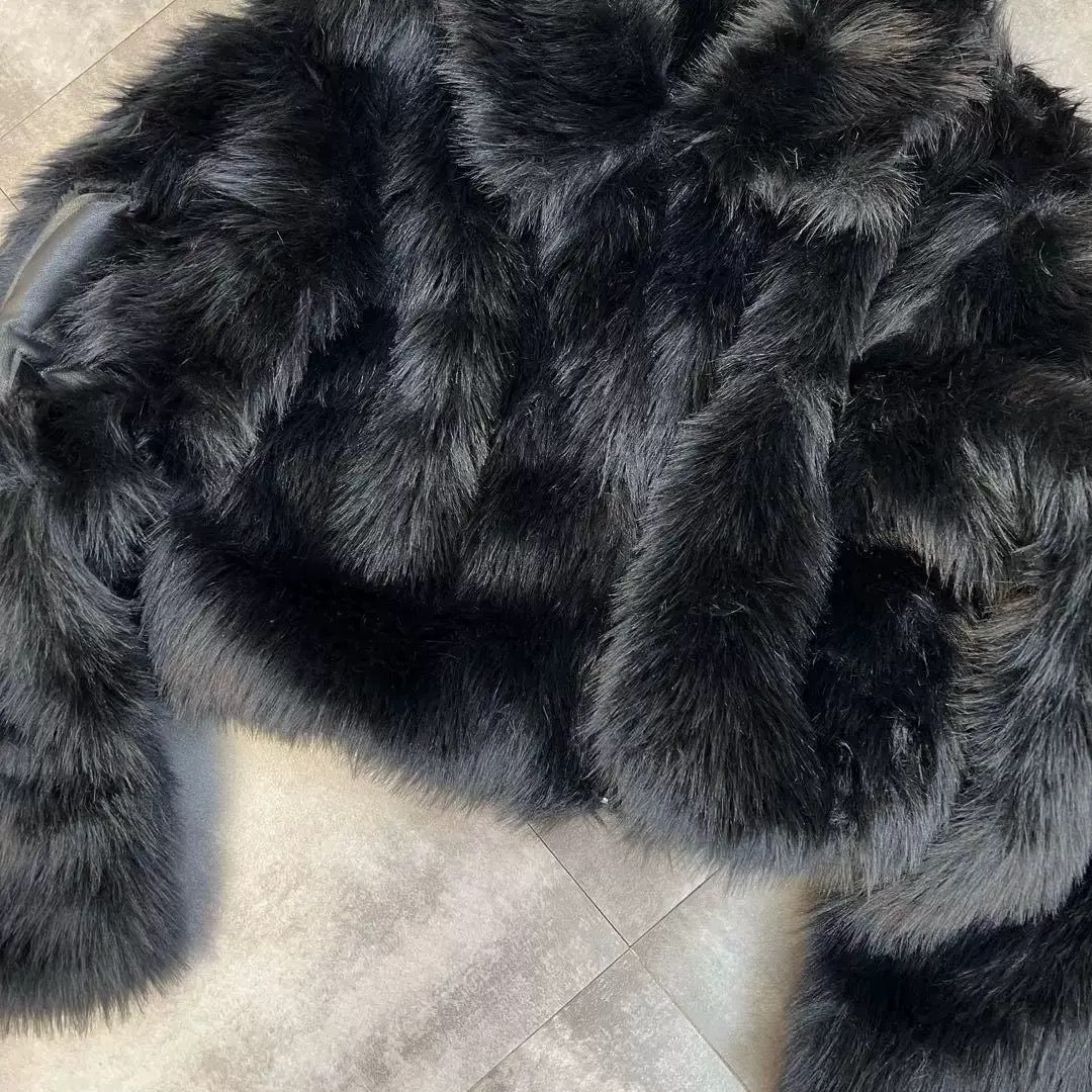 Cross Faux Fur Jacket mry002016