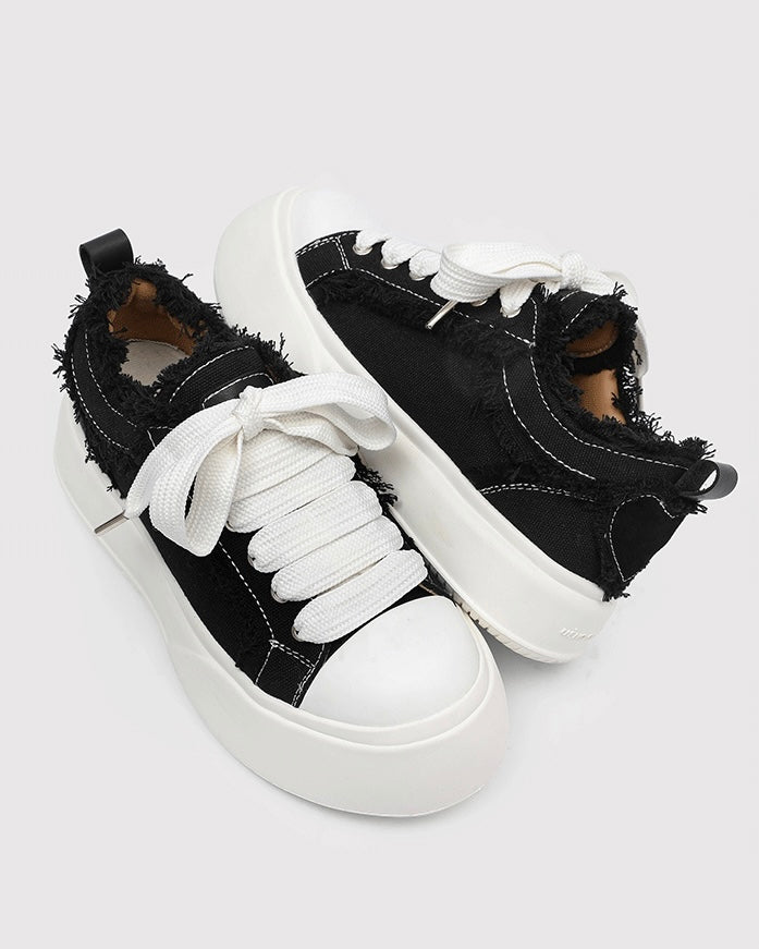 Raw Canvas Platform Shoes mry002165