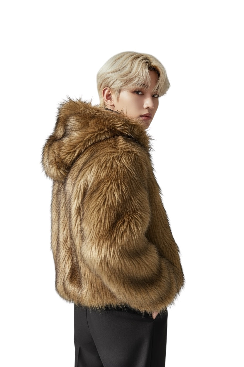 【高品質】フェイクファー フーディジャケット mry001562