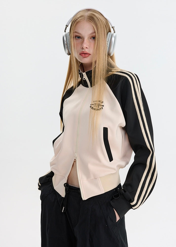 【2color】Elite Striped Track Jacket mry001642