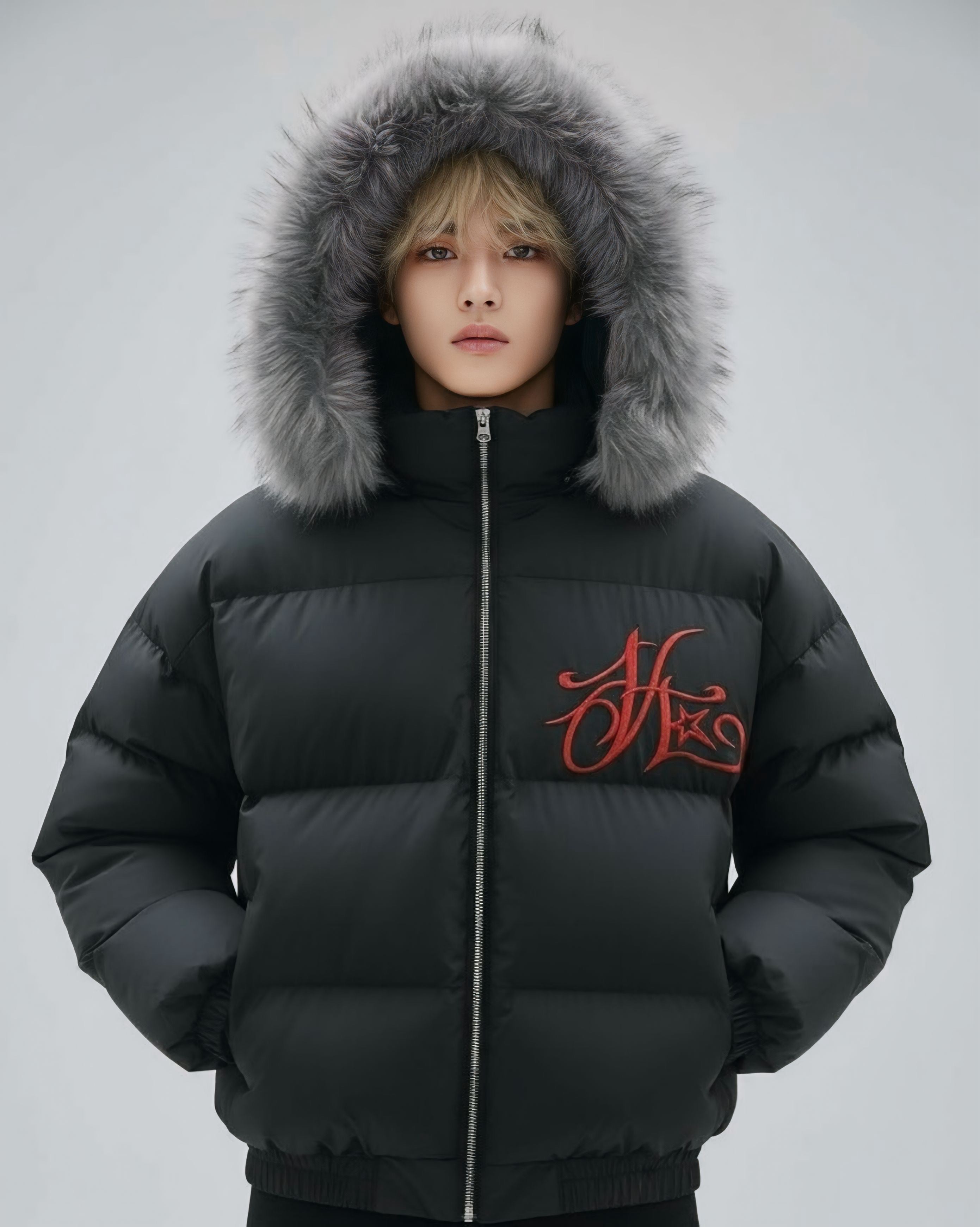 【レビュー★4.8以上／高品質】Red Stitch Logo Puffer Jacket mry001935