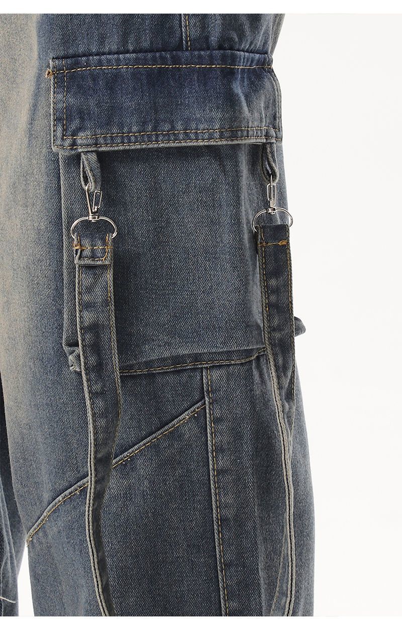 Shadow Strap Wide Denim Pants mry001690