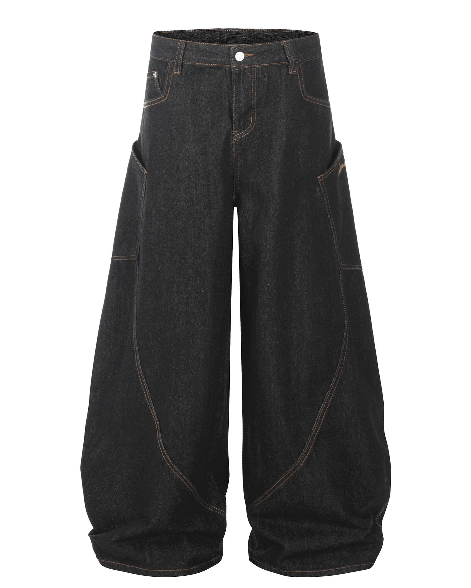 【COVER:FIT】 Cut Baggy Dark Denim Pants mry001865