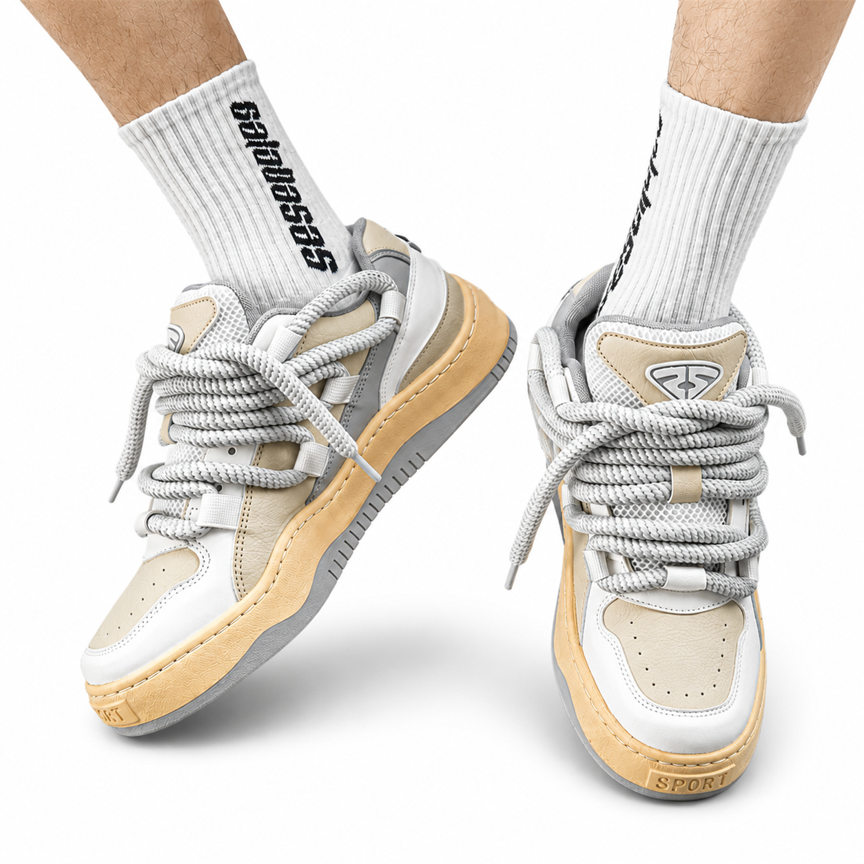 『評価★4.8以上』Heavy Rope Lace Chunky Sneakers mry001947