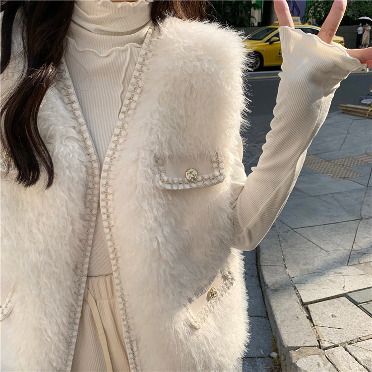 ファー　ベストジャケット　mry000421